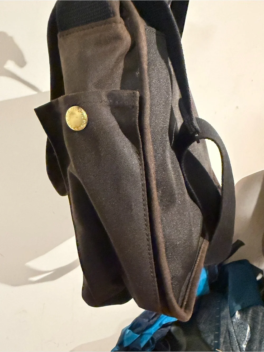 Barbour Men's Green Waxed Canvas Messenger Bag